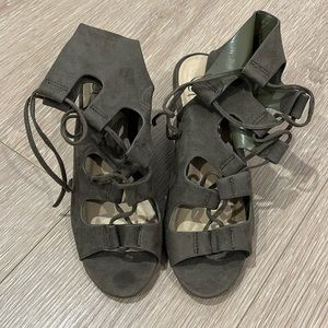 Ankle Length Tie Up 3” Heeled Booties